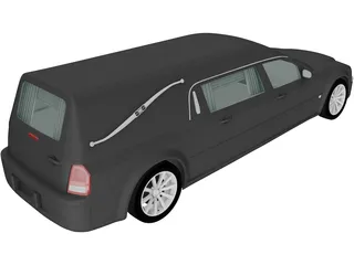 Chrysler 300C Hearse (2009) 3D Model