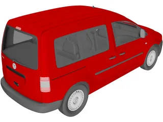 Volkswagen Caddy (2007) 3D Model