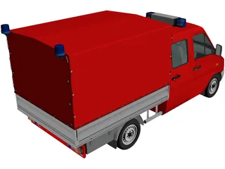 Mercedes-Benz Sprinter CrewCab Fire Truck 3D Model