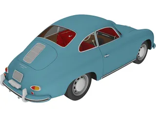 Porsche 356A Coupe (1955) 3D Model