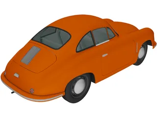 Porsche 356 Coupe (1948) 3D Model