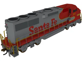 ATSF Warbonnet GP60M 109 3D Model