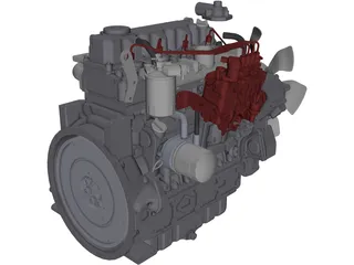 Kubota V3600 Engine 3D Model