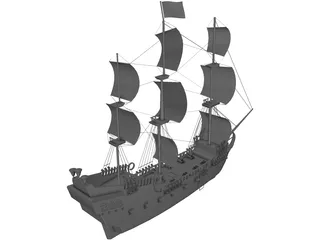 Black Pearl 3D Model