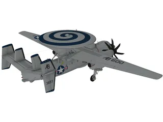 Grumman E-2C Hawkeye 3D Model