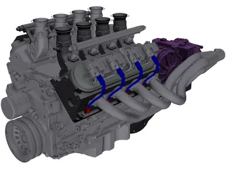 Chevrolet LS1 Engine 3D Model