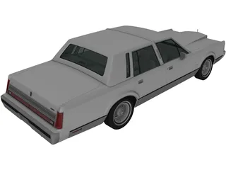 Lincoln Town Car (1989) 3D Model