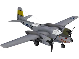 Douglas A-26 Invader 3D Model