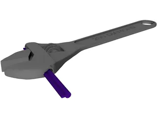 Adjustable Wrench 3D Model