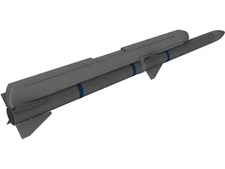 AIM-120 AMRAAM Missile 3D Model