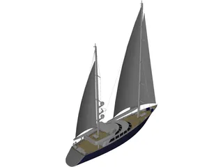 Yacht 3D Model