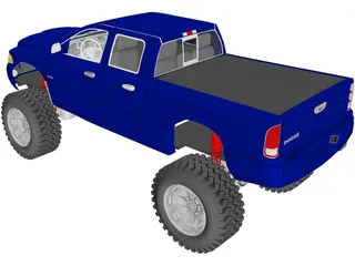 Dodge Ram 4x4 (2005) [Lifted] 3D Model