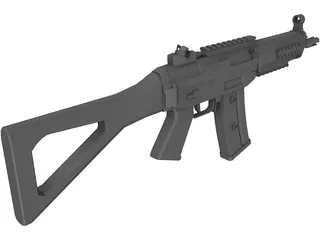 Sig552 Commando 3D Model