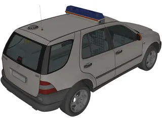 Mercedes-Benz ML-class Police 3D Model