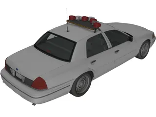 Ford Crown Victoria NYPD Police Interceptor 3D Model