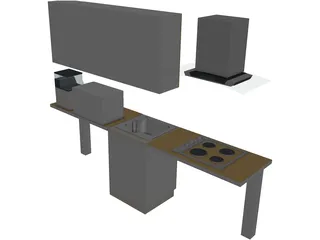 Kitchen Lineal 3D Model