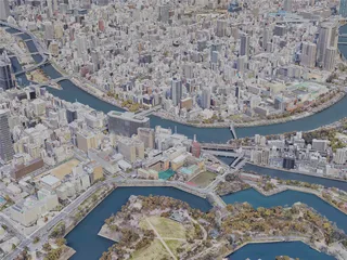 Osaka City, Japan (2021) 3D Model