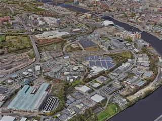 Newcastle upon Tyne City, UK (2023) 3D Model