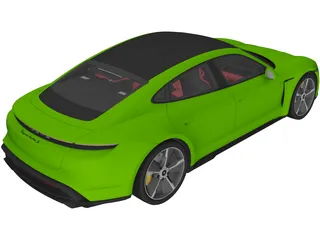 Porsche Taycan Turbo S (2023) 3D Model