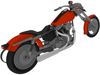 Chopper Bike 3D Model