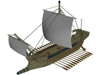 Greek Ship 3D Model