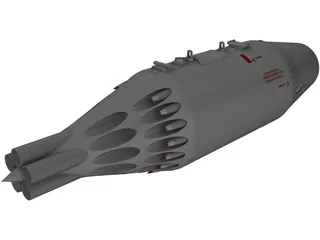 UB-32-57M 57mm Rocket Pod 3D Model