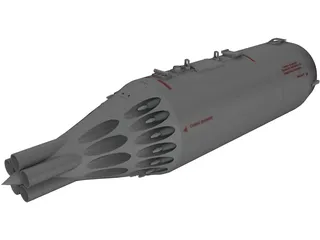 UB-32-73A 57mm Rocket Pod 3D Model