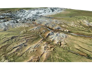 Mountains Alaska Range West 3D Model