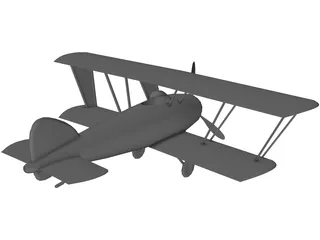 Biplane 3D Model