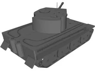 German Tank T2 3D Model