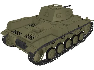 Panzer 2F 3D Model