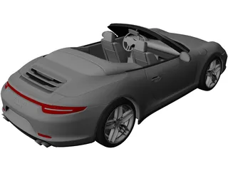 Porsche 911 Carrera 4S Cabrio (2013) 3D Model
