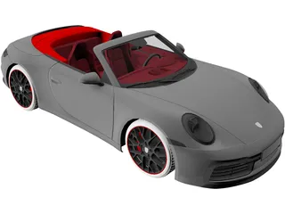 Porsche 911 Carrera Cabriolet (2019) 3D Model