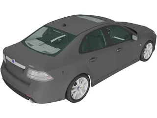 Saab 9-3 Sport Sedan (2008) 3D Model