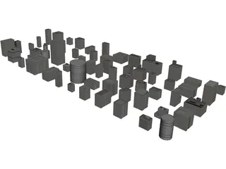 Buildings Collection 3D Model