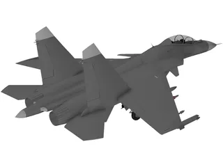 Sukhoi Su-30 Flanker-C 3D Model
