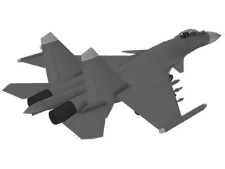 Sukhoi Su-33 Flanker-D 3D Model