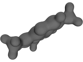 Caffeine Molecule 3D Model