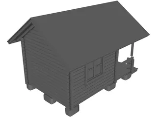 Log Cabin 3D Model