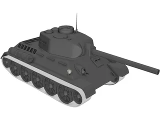 T34 Tank 3D Model