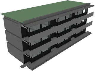 Kantoorgebouw Luxumburg 3D Model