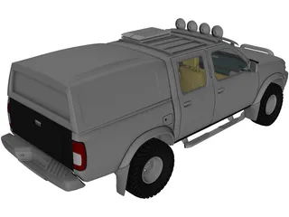 Nissan Navara D22 Double Cab (2002-2005) 3D Model