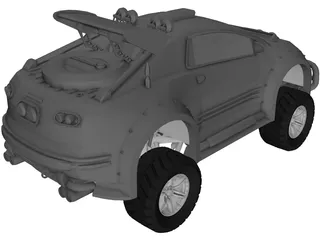 Suped up 4x4 Bug 3D Model