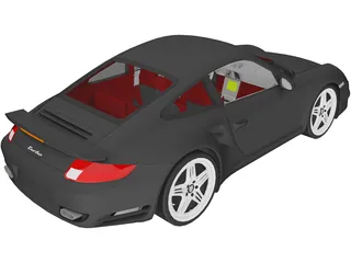 Porsche 911 997 Turbo (2007) 3D Model