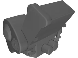 Honda Motorcycle 600cc Engine 3D Model