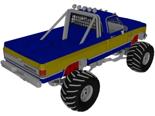 Chevrolet Silverado 4x4 Monster 3D Model