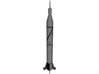 Rocket Jupiter C 3D Model