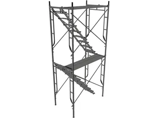 Scaffold Stair Tower 3D Model