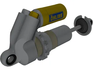 Ohlins 25MKII FSAE Stroke Damper 3D Model preview