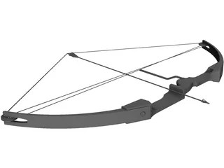 Drawn Hunting Bow 3D Model